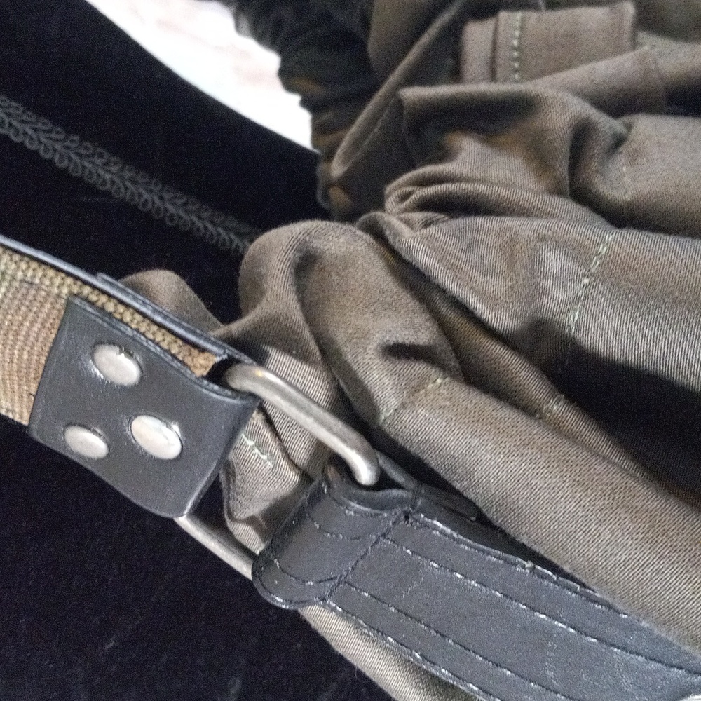 Stylish Green Women's Hobo Bag Camo Strap Detail Handcrafted By J.Monique - Picture 15 of 17